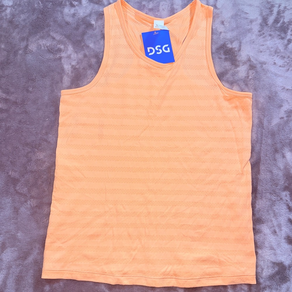 DSG Movement Seamless Mesh Tank Girls M 10-12 Peach New Moisture Wicking